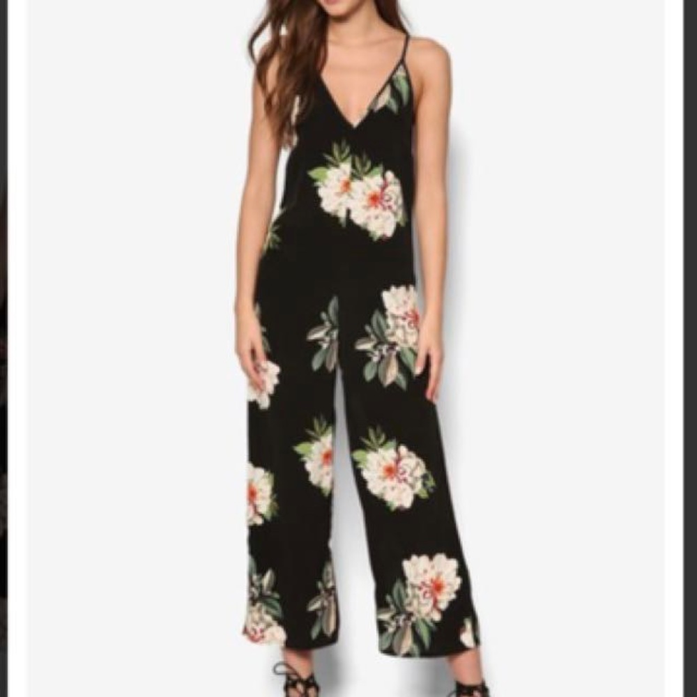 Topshop floral pant jumpsuit
